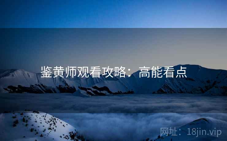 鉴黄师观看攻略：高能看点